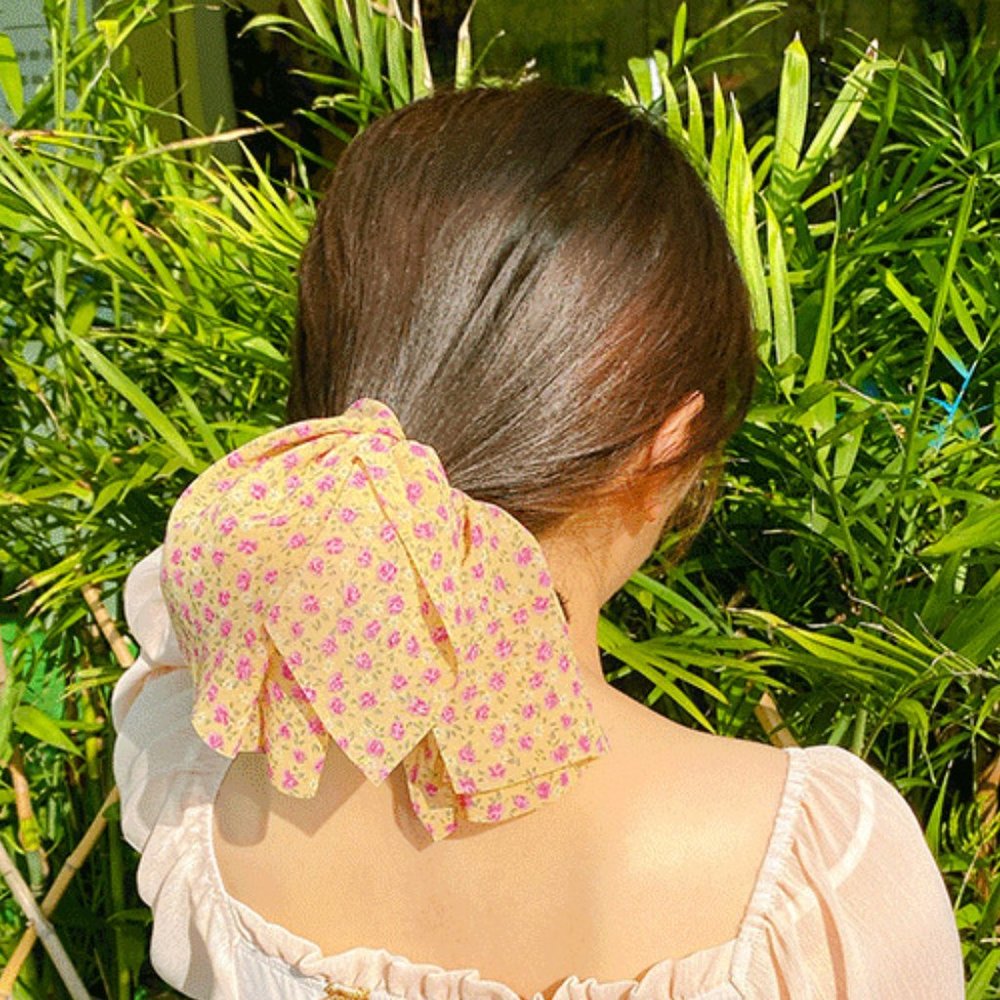 💕Last one Influencer Floral Hair Tie Scrunchies - Picture 2 of 6